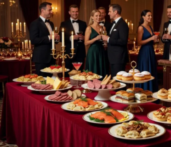 Wykwintny catering i elegancki bar koktajlowy podczas eventu firmowego