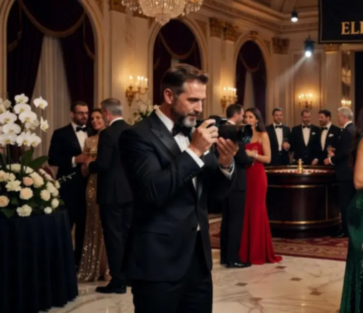 Fotograf uchwytujący wyjątkowy moment podczas luksusowego eventu VIP